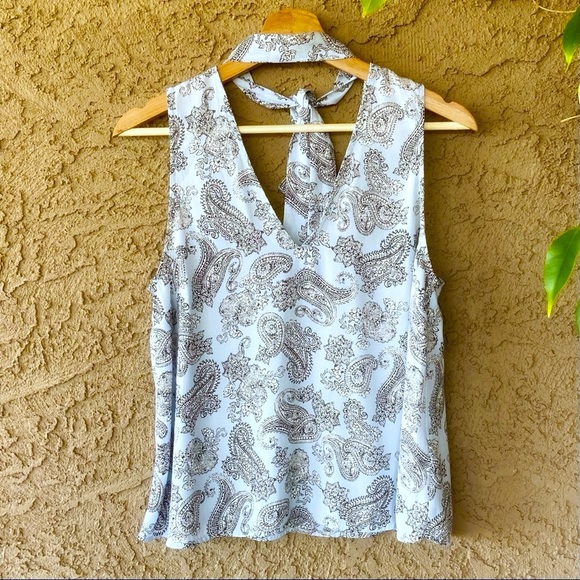 Tops - Pale Blue Paisley Top - Adorable